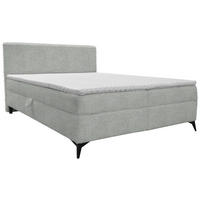 BOXBETT 140/200 cm  Silberfarben  - Silberfarben/Schwarz, Design, Holz/Holzwerkstoff (140/200cm) - Xora