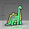 LED-DEKOLEUCHTE Dinosaur 30,5/33,4 cm  - Gelb/Grün, LIFESTYLE, Kunststoff/Metall (30,5/33,4cm) - Novel
