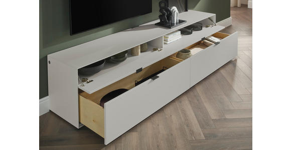 WOHNWAND  in Hellgrau  306/204,9/45,2 cm  - Hellgrau, Design, Glas/Keramik (306/204,9/45,2cm) - Dieter Knoll