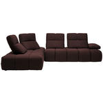 ECKSOFA in Struktur Terracotta  233/313 cm  - Terracotta/Schwarz, Design, Kunststoff/Textil (233/313cm) - Emilio Belluti