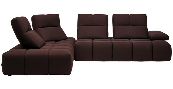ECKSOFA in Struktur Terracotta 233/313 cm - Terracotta/Schwarz, Design, Kunststoff/Textil (233/313cm) - Emilio Belluti
