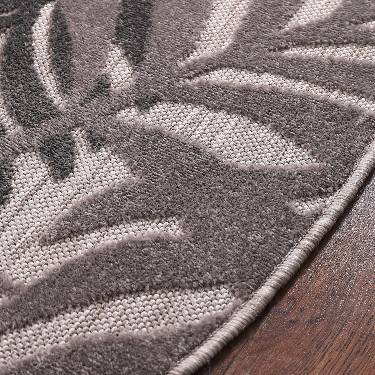 OUTDOORTEPPICH 150 cm Floral Grau  - Grau, LIFESTYLE, Kunststoff/Textil (150cm) - Novel