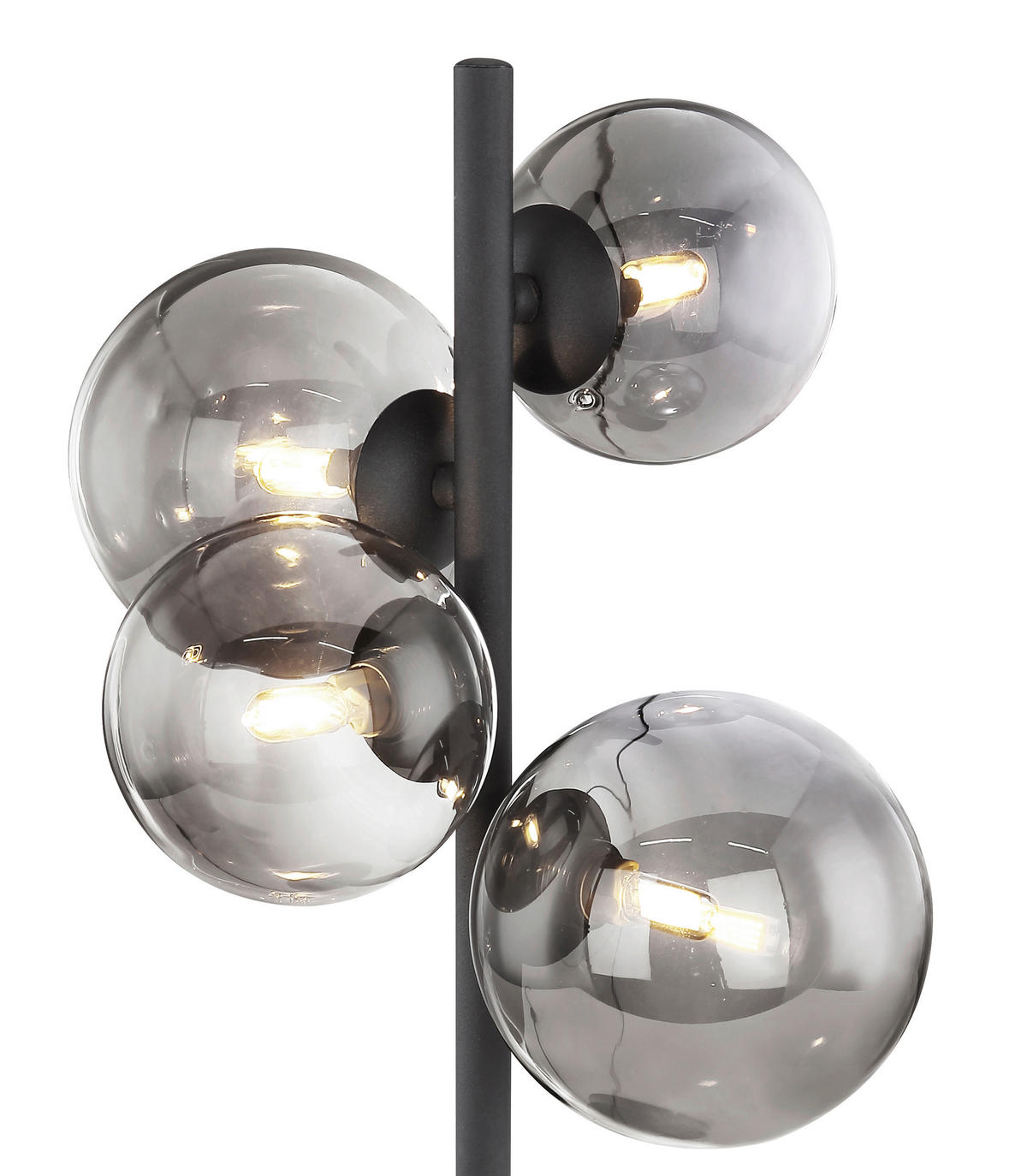 STOLNÍ LED LAMPA, 28/24/48 cm - černá, Design, kov/sklo (28/24/48cm) - Dieter Knoll