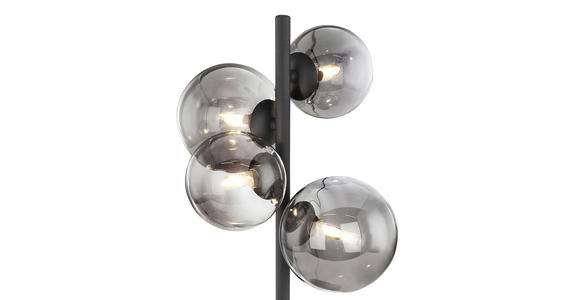 LED-TISCHLEUCHTE 28/24/48 cm - Schwarz, Design, Glas/Metall (28/24/48cm) - Dieter Knoll
