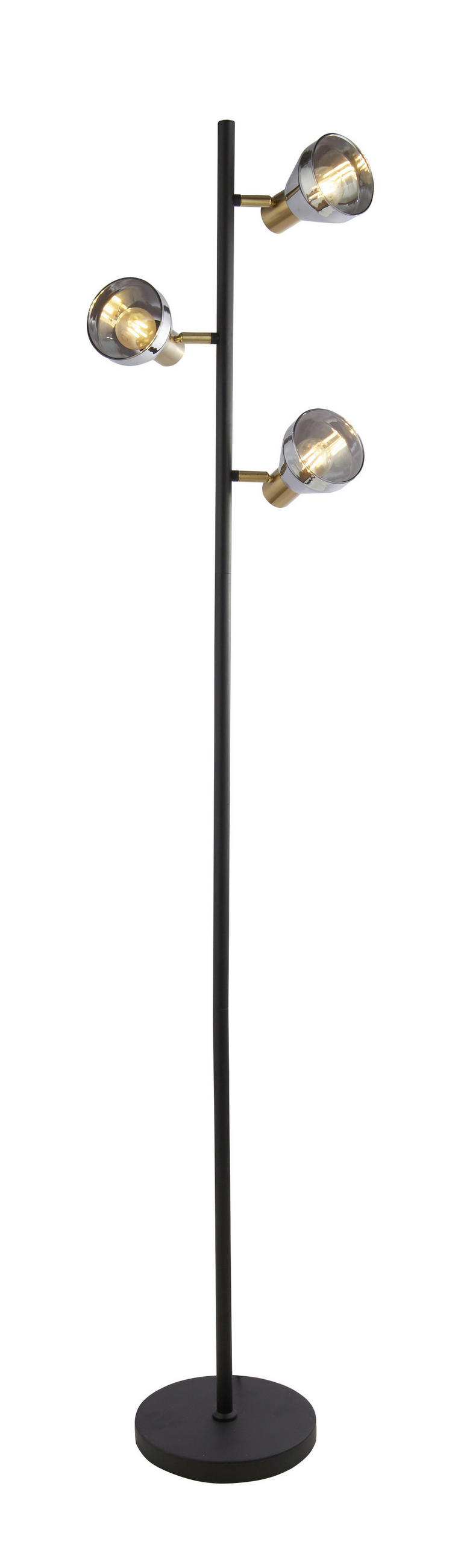 STOJEČA SVETILKA  Westminster   22/32,5/153 cm          - črna, Basics, kovina/steklo (22/32,5/153cm)