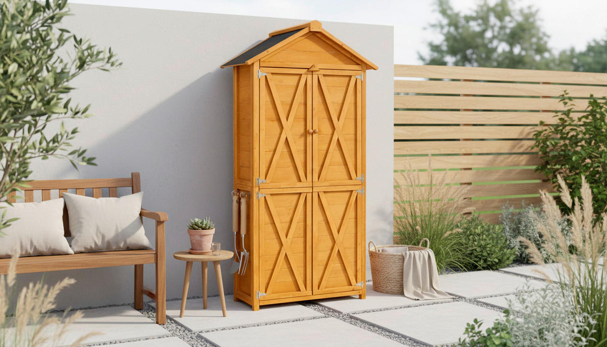 WERKSTATTSCHRANK  - Braun, MODERN, Holz (168/88/45.5cm) - P & B