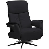 RELAXSESSEL in Leder Anthrazit  - Anthrazit/Schwarz, Design, Leder/Metall (78/106/88cm) - Welnova