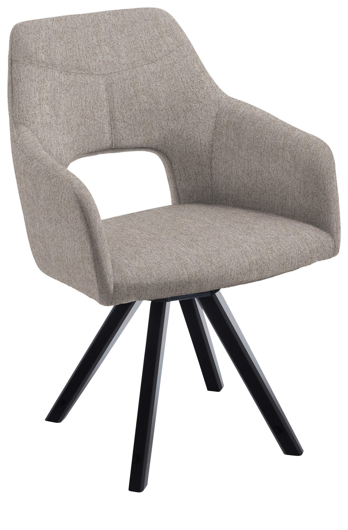 ARMLEHNSTUHL in Holz, Textil Schwarz, Cappuccino  - Schwarz/Cappuccino, Design, Holz/Textil (57/84/57cm) - Voleo