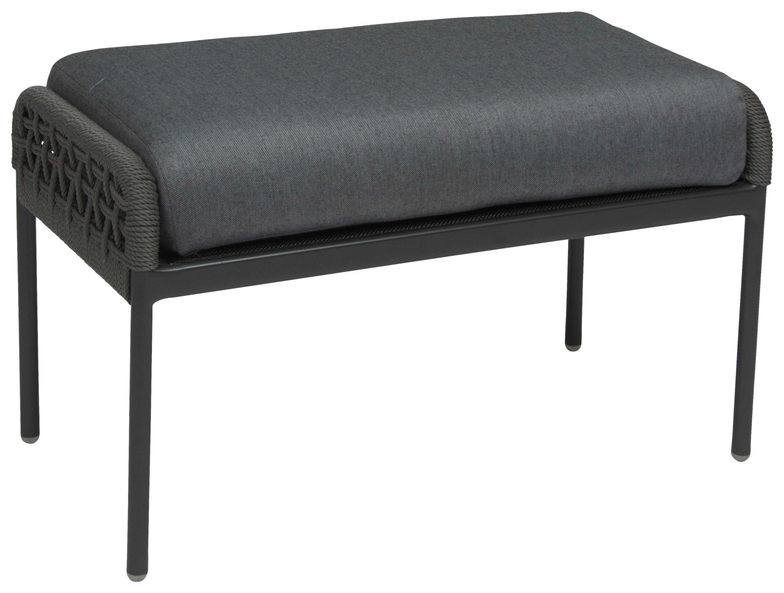 GARTENHOCKER  - Platinfarben/Anthrazit, Basics, Textil/Metall (75/47/40cm) - Stern