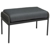 GARTENHOCKER  - Platinfarben/Anthrazit, Basics, Textil/Metall (75/47/40cm) - Stern