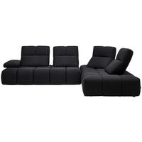 ECKSOFA Struktur Schwarz  - Schwarz, Design, Kunststoff/Textil (313/233cm) - Belluti