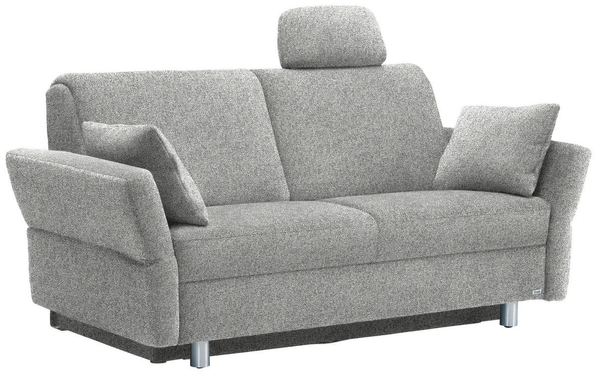 SCHLAFSOFA  in Mikrovelours Naturfarben  - Alufarben/Naturfarben, KONVENTIONELL, Kunststoff/Textil (176/88/91cm) - Sedda