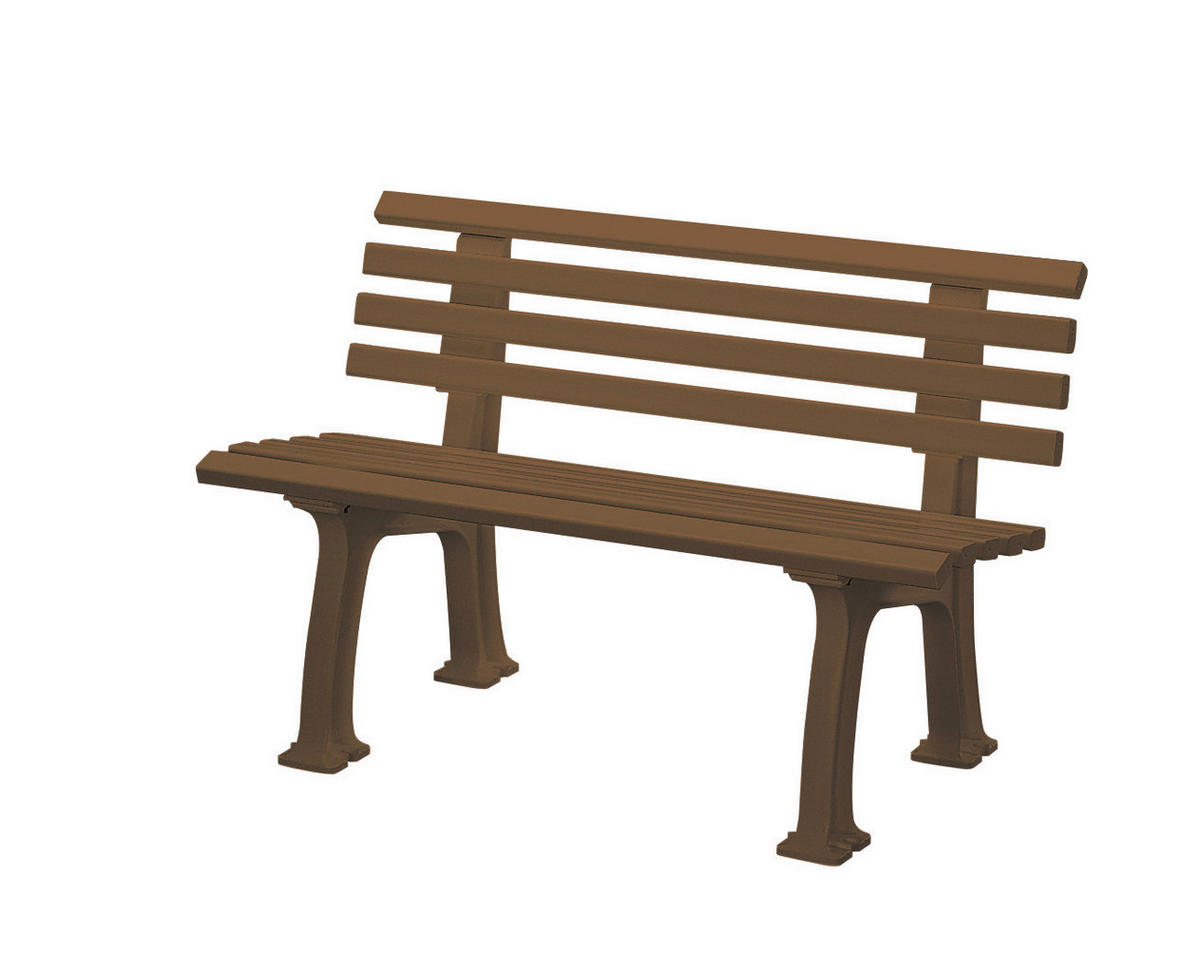 GARTENBANK 120/74/54 cm   - Braun, Basics, Kunststoff (120/74/54cm) - Modante