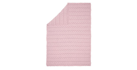 ÜBERWURF 120/170 cm  - Rosa, KONVENTIONELL, Textil (120/170cm) - Novel