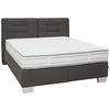 BOXSPRINGBETT 180/200 cm  in Schwarz  - Chromfarben/Schwarz, Konventionell, Textil (180/200cm) - Dieter Knoll