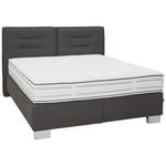 BOXSPRINGBETT 180/200 cm  in Schwarz  - Chromfarben/Schwarz, KONVENTIONELL, Textil (180/200cm) - Dieter Knoll