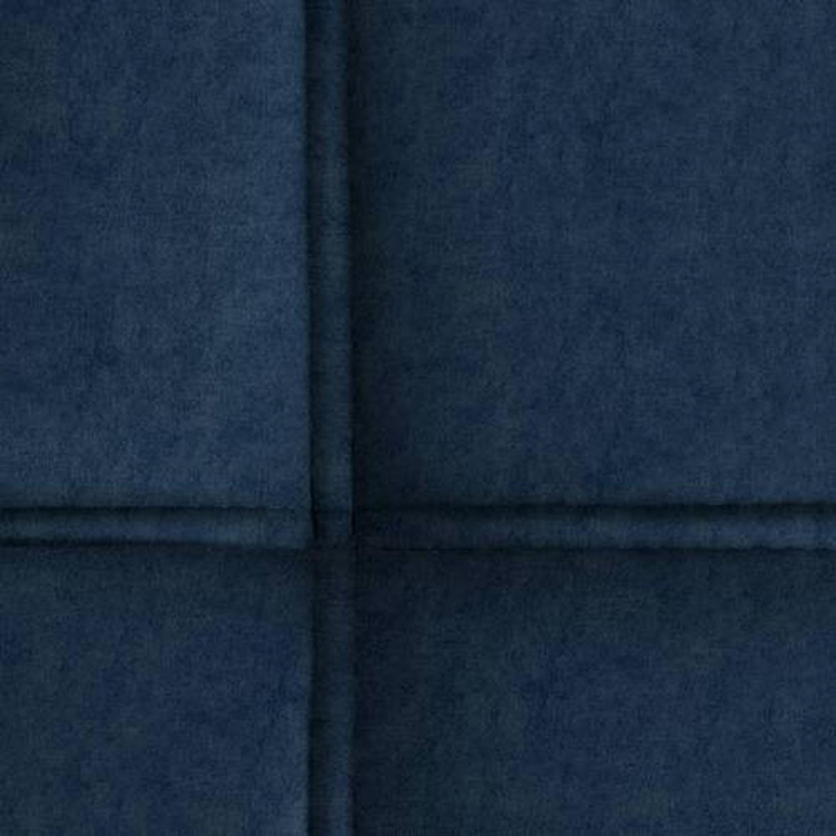 ECKSOFA in Velours Dunkelblau  - Schwarz/Dunkelblau, Design, Textil/Metall (261/191cm) - Stylife