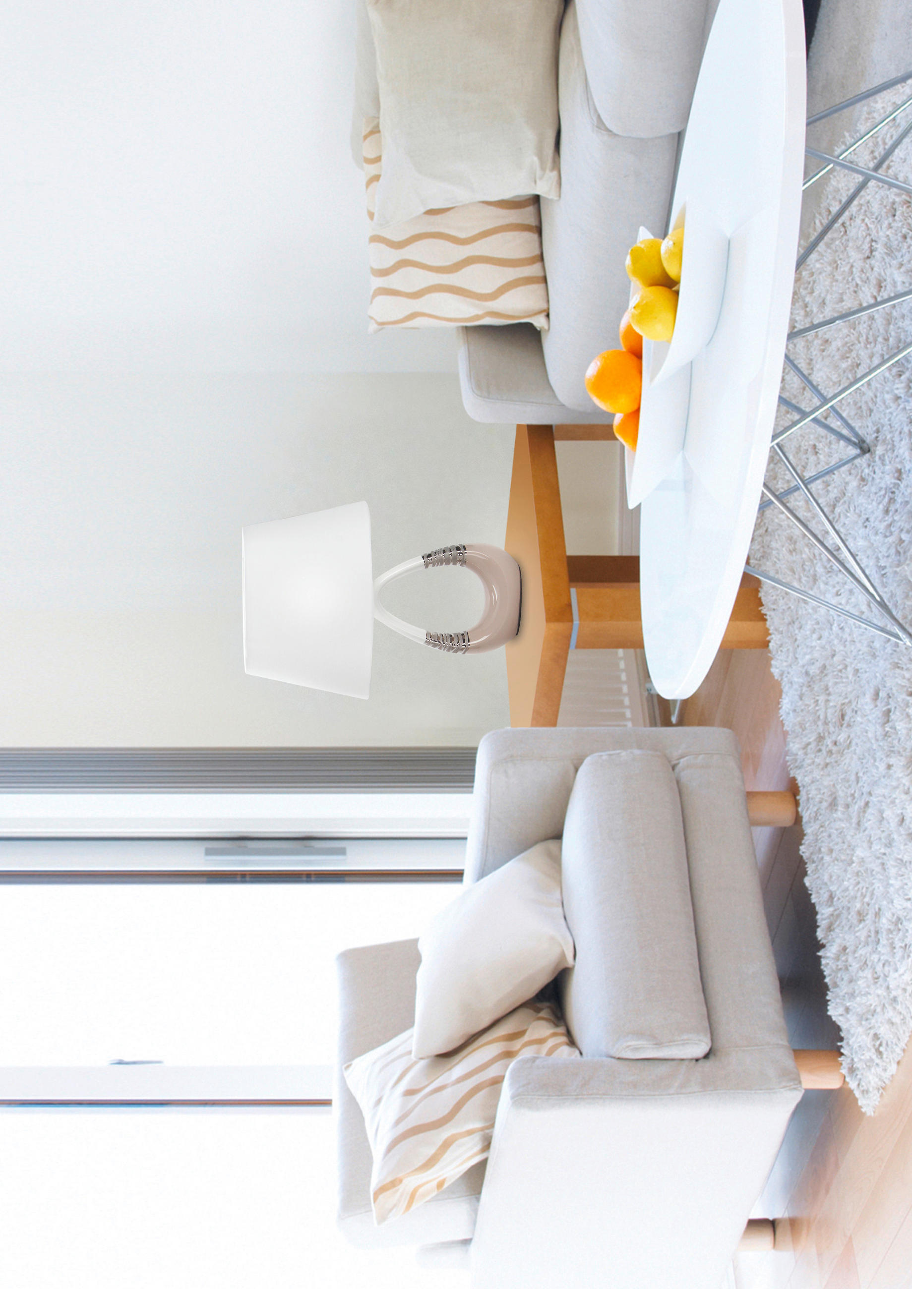 BORDSLAMPA 20/31/44 cm   - beige, Design, textil/keramik (20/31/44cm)