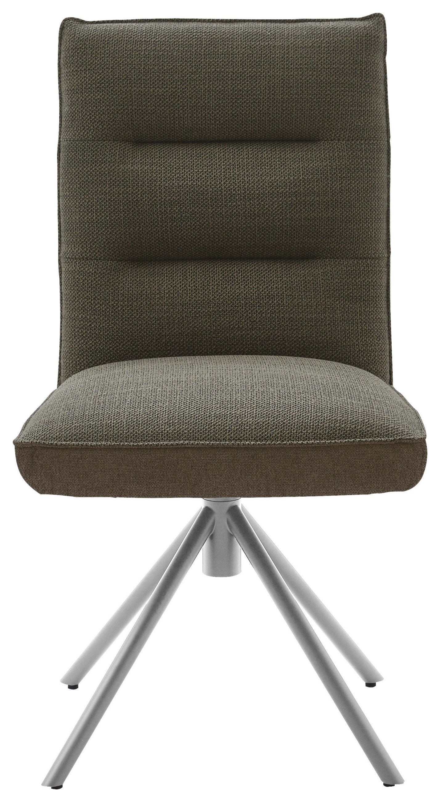 STUHL  in Flachgewebe Textil  - Edelstahlfarben/Braun, Design, Textil/Metall (49/93/59cm) - Dieter Knoll