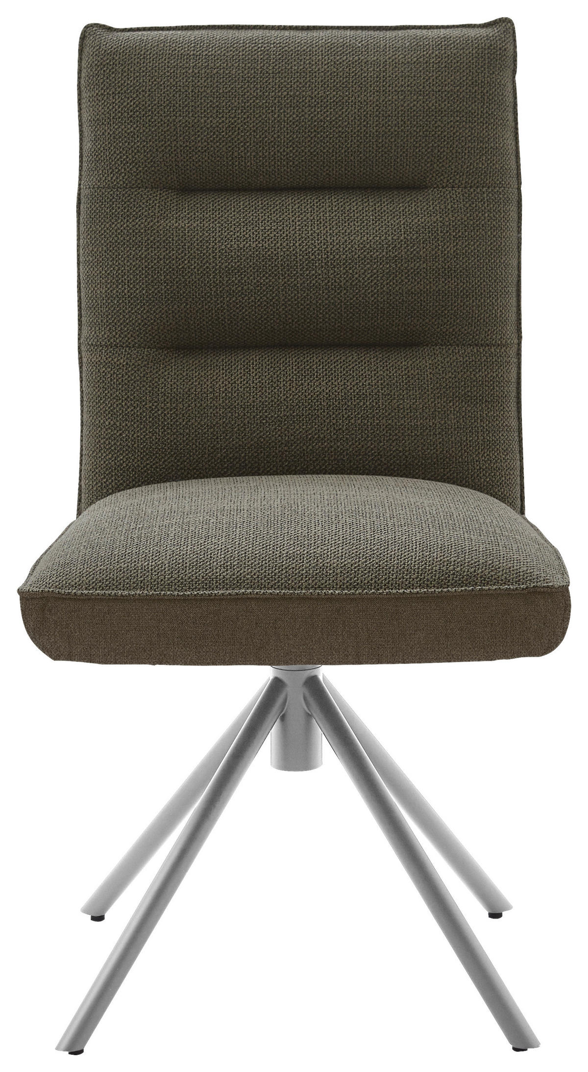 STUHL  in Flachgewebe  - Edelstahlfarben/Braun, Design, Textil/Metall (49/93/59cm) - Dieter Knoll