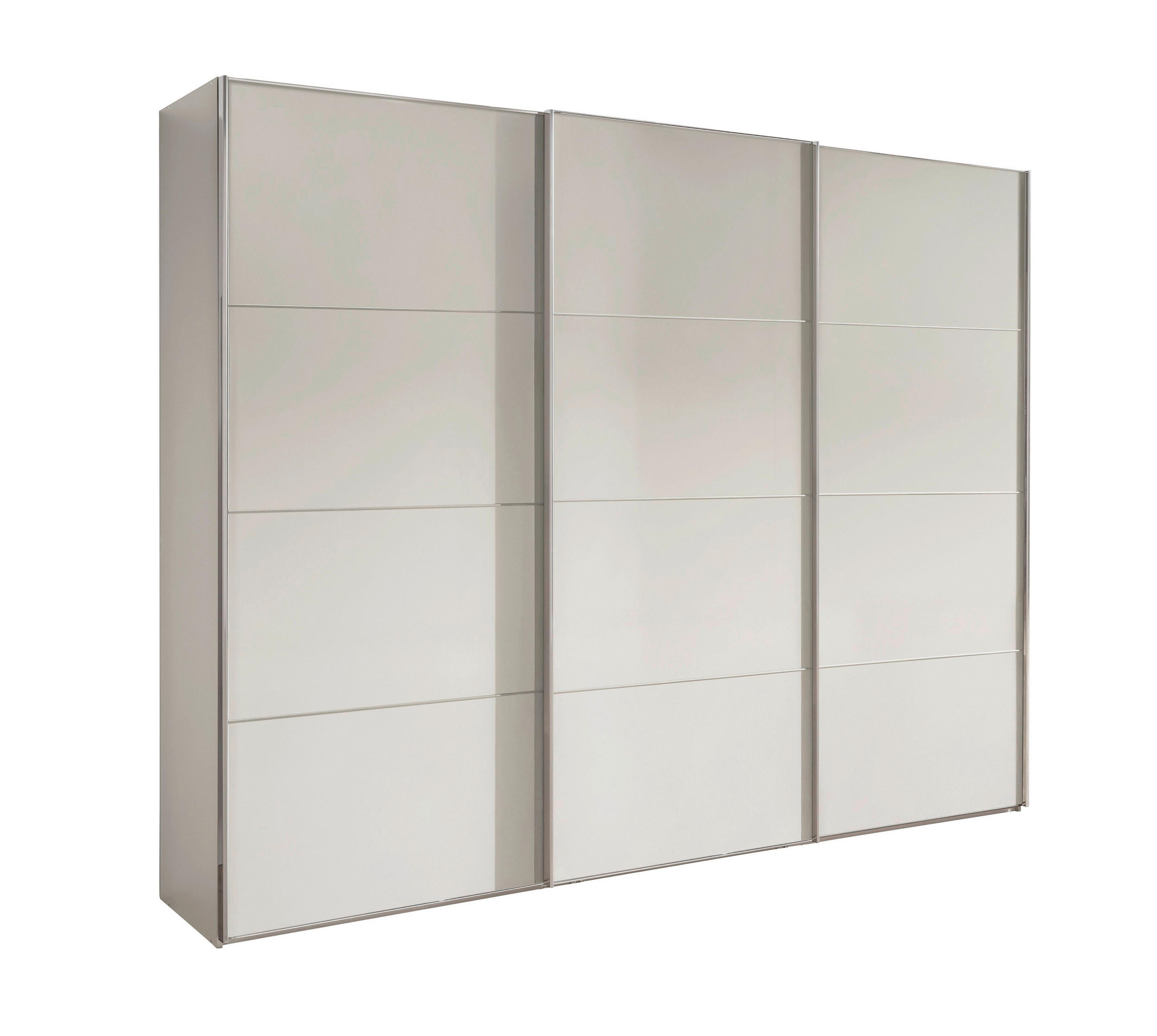SCHWEBETÜRENSCHRANK 280/217/67 cm,  in Champagner, 3 Tür(en)  - Chromfarben/Champagner, MODERN, Holzwerkstoff/Metall (280/217/67cm) - Chameo