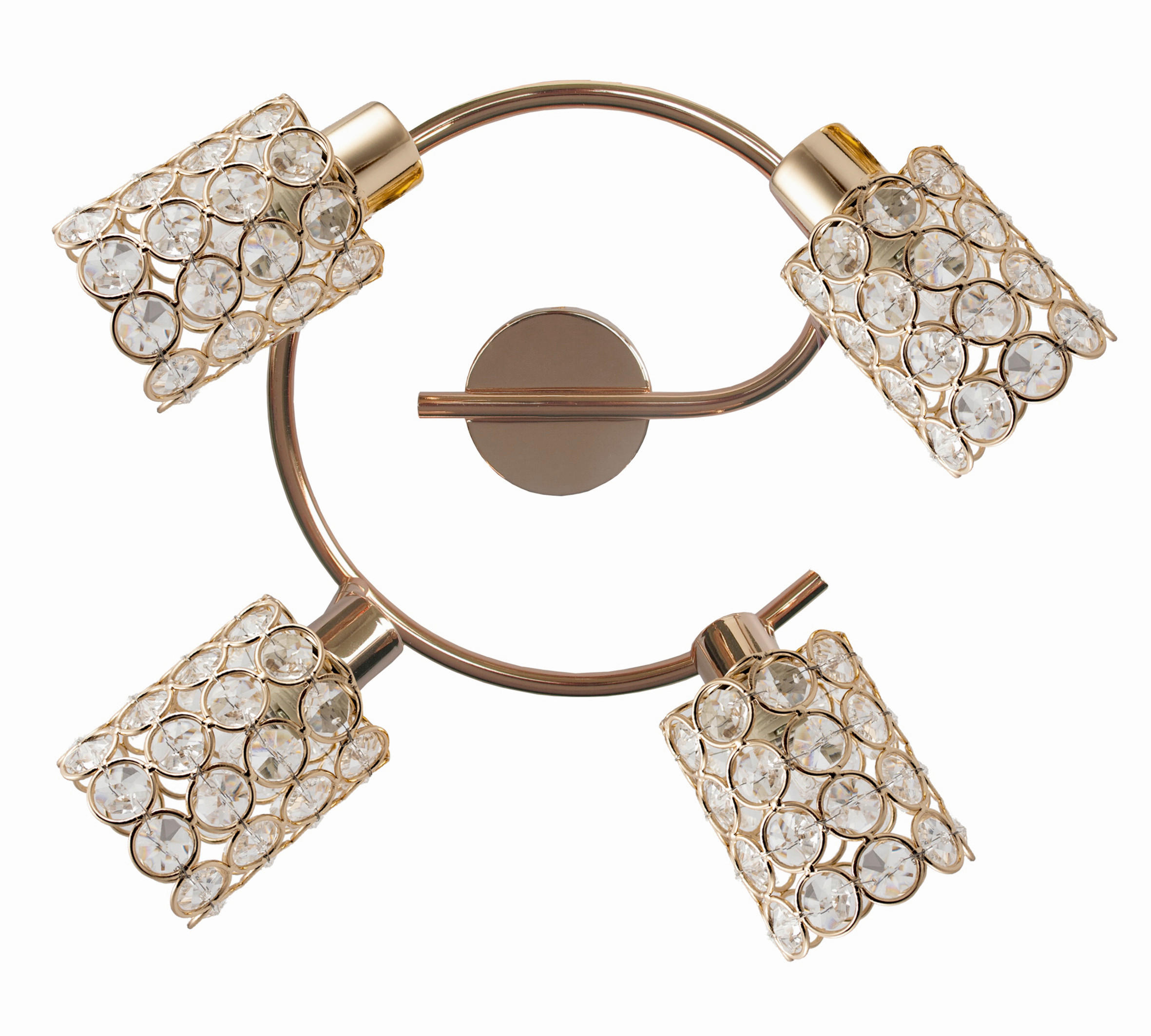 SPOTLIGHT York 44/17/17 cm   - roséguld/transparent, Klassisk, metall/glas (44/17/17cm)