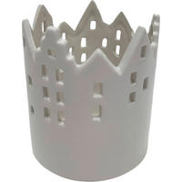 TEELICHTHALTER  - Weiß, LIFESTYLE, Keramik (12,3/15cm) - X-Mas
