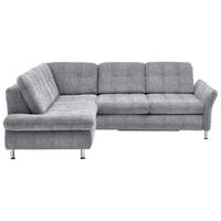 ECKSOFA Grau Webstoff  - Chromfarben/Grau, KONVENTIONELL, Textil/Metall (210/242cm) - Beldomo Style