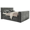 BOXSPRING-ÁGY 180/200 cm  szürke  - szürke, Konventionell, textil (180/200cm) - Carryhome