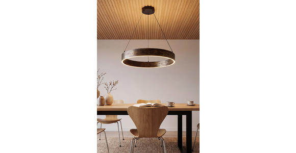 LED-HÄNGELEUCHTE Oxira 59/120 cm  - Multicolor/Schwarz, Design, Kunststoff/Metall (59/120cm) - Dieter Knoll