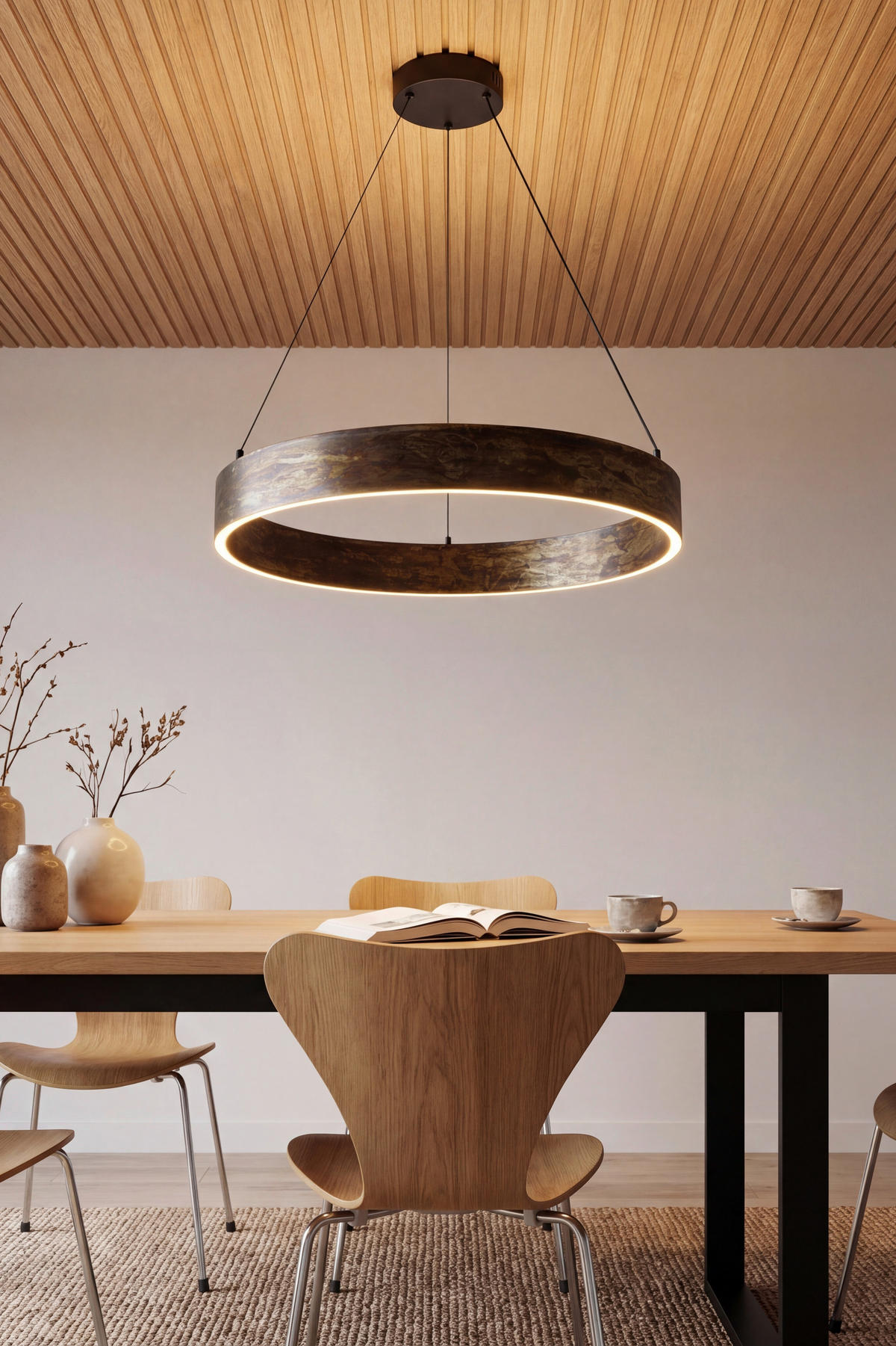 LED-HÄNGELEUCHTE Oxira 59/120 cm  - Multicolor/Schwarz, Design, Kunststoff/Metall (59/120cm) - Dieter Knoll