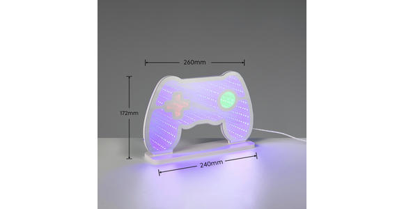 LED-DEKOLEUCHTE 24/23/23 cm  - Weiß, Design, Kunststoff/Metall (24/23/23cm) - Novel