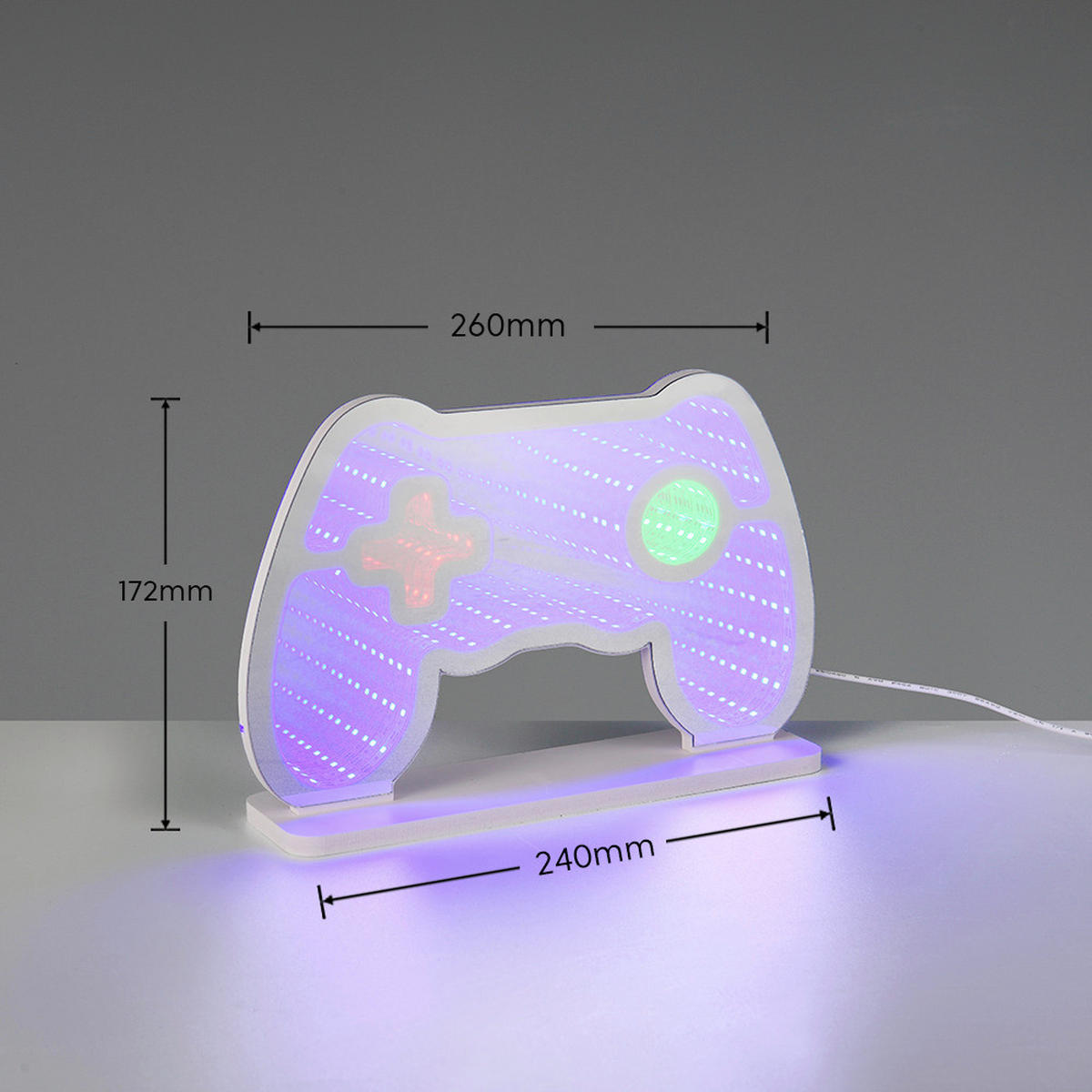 LED-DEKOLEUCHTE 24/23/23 cm  - Weiß, Design, Kunststoff/Metall (24/23/23cm) - Novel