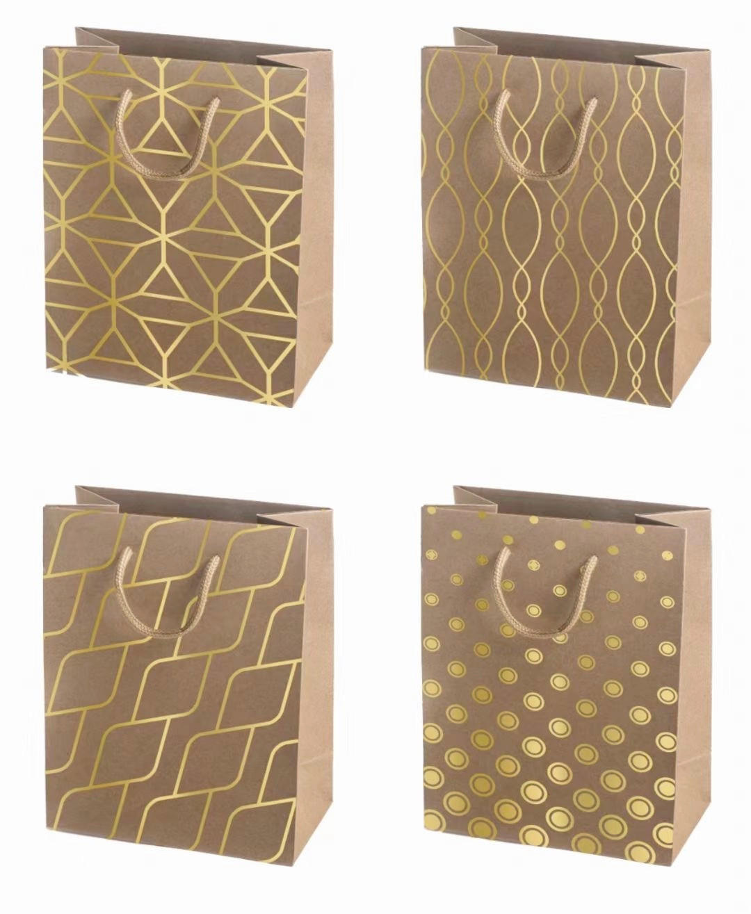 Geschenktasche Golden Print Größe: XL