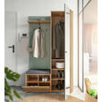 GARDEROBE 5-teilig  in 114/197/40 cm  - Salbeigrün/Eiche Artisan, Design, Glas/Holzwerkstoff (114/197/40cm) - Xora