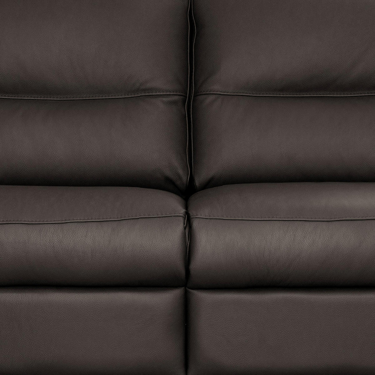 2-SITZER-SOFA  in Echtleder Braun   - Schwarz/Braun, Design, Leder/Holz (174/97/97cm) - Livetastic