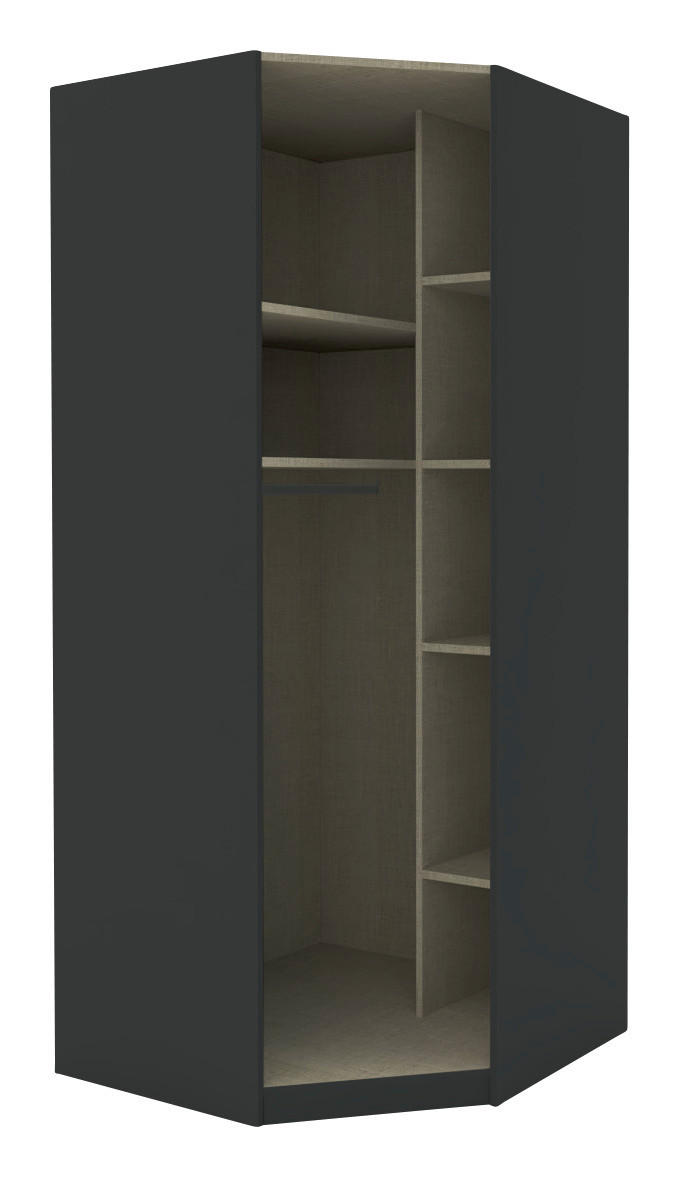 ECKSCHRANKKORPUS 91,1/210/91,1 cm  - Anthrazit, KONVENTIONELL, Holzwerkstoff (91,1/210/91,1cm) - Hom`in