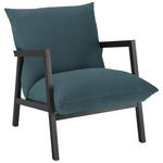 SESSEL in Mikrofaser Petrol  - Wengefarben/Petrol, Design, Holz/Textil (63/76/80cm) - Carryhome
