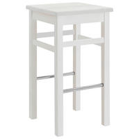 BARHOCKER Weiß Kiefer massiv  - Weiß, ROMANTIK / LANDHAUS, Holz (41/74,5/41cm) - Boxxx