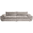 BIGSOFA Struktur Hellgrau  - Hellgrau/Schwarz, KONVENTIONELL, Kunststoff/Textil (302/80/120cm) - Hom`in