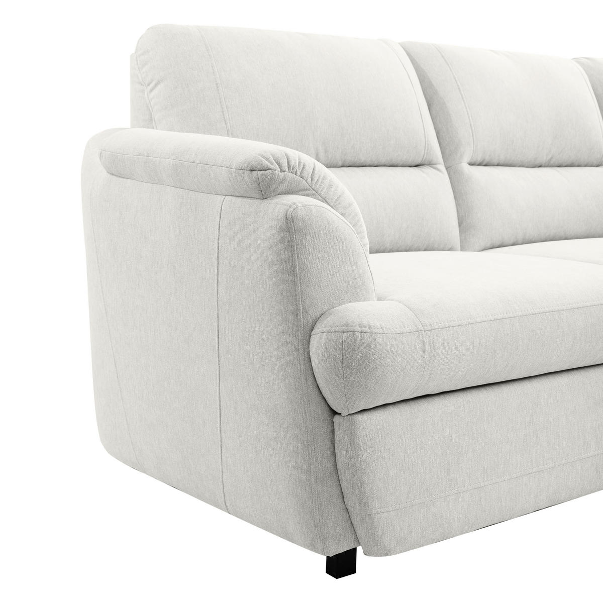 ECKSOFA Ecru  - Ecru/Greige, Basics, Holz/Textil (240/200cm) - MID.YOU