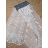 VITRÁZSFÜGGÖNY 45 cm  - fehér, Basics, textil (45cm)