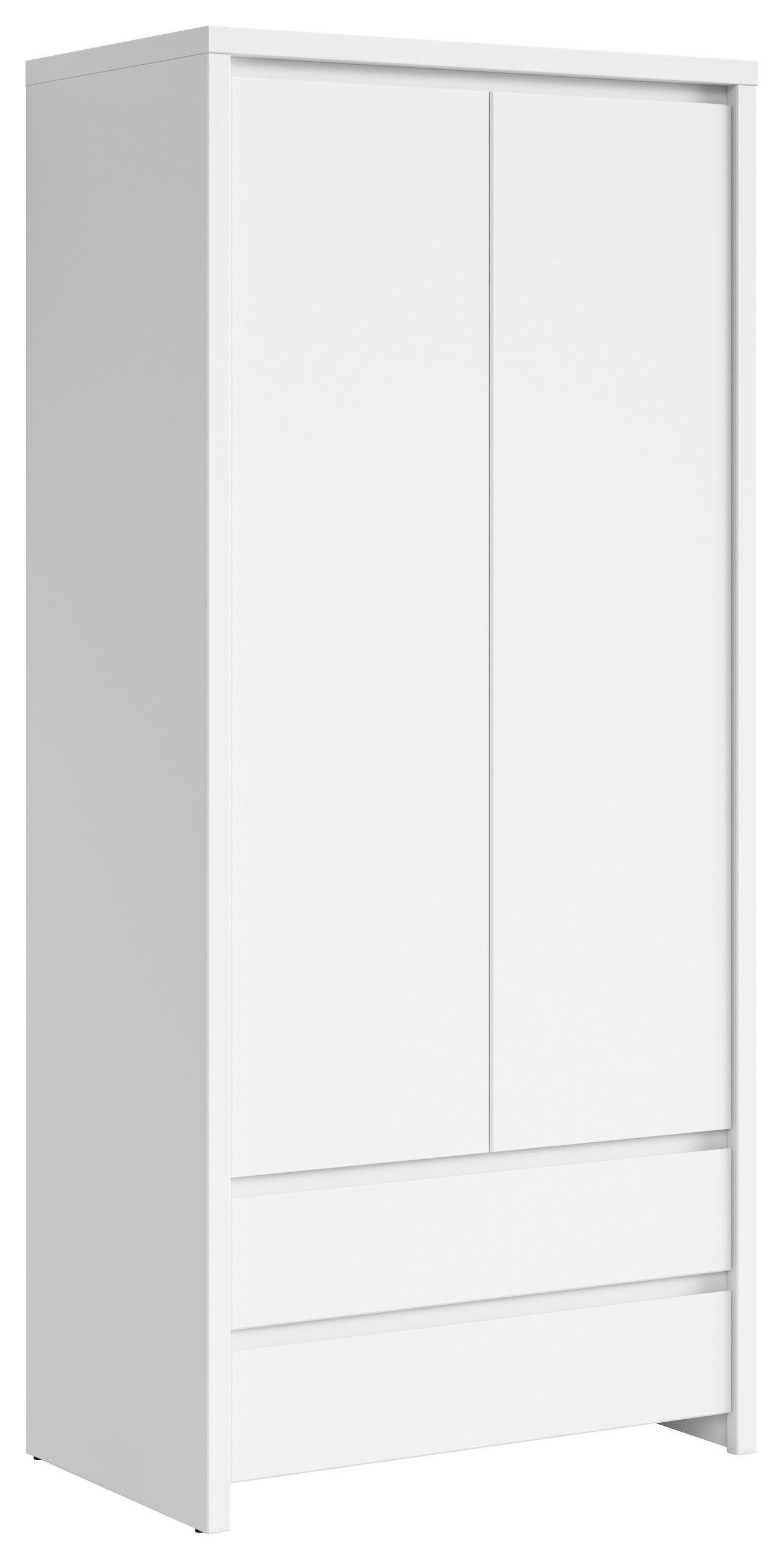 DREHTÜRENSCHRANK 90/200,5/55,5 cm 2-türig Weiß  - Weiß, MODERN, Holzwerkstoff (90/200,5/55,5cm) - MID.YOU