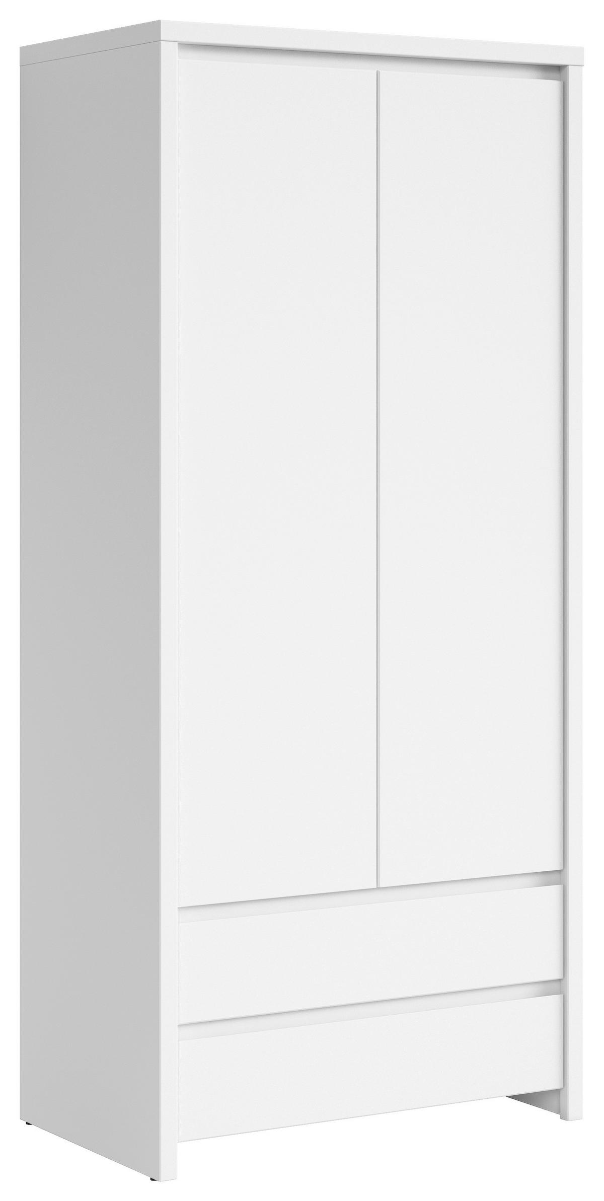 OMARA S KLASIČNIMI VRATI, bela  - bela, Moderno, leseni material (90/200,5/55,5cm) - MID.YOU