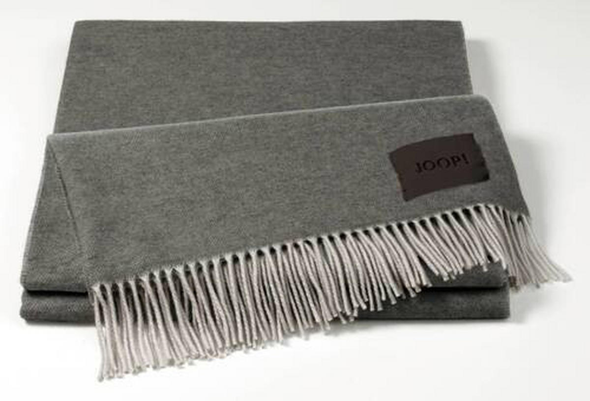 PLAID Noble 140/200 cm  - Graphitfarben, Basics, Textil (140/200cm) - Joop!