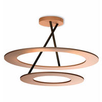 LED-DECKENLEUCHTE  45/30 cm    - Roségold/Schwarz, Basics, Metall (45/30cm) - BOPP