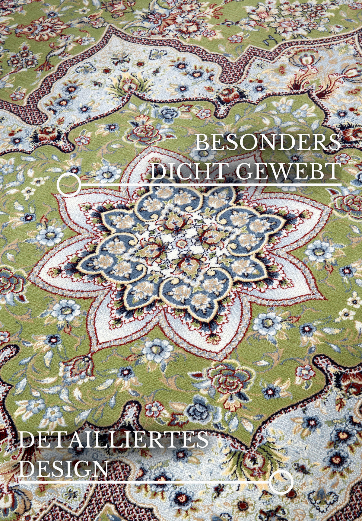 FLACHWEBETEPPICH 190/285 cm Kollektion 1870 Creme, Hellgrün  - Creme/Hellgrün, Design, Kunststoff/Textil (190/285cm) - Villeroy & Boch