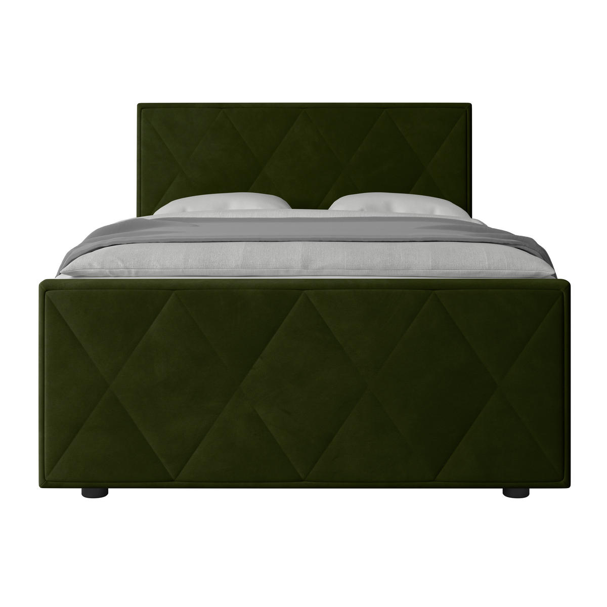 BOXSPRINGBETT 140/200 cm  in Grün  - Grün, MODERN, Holz/Kunststoff (140/200cm) - MID.YOU