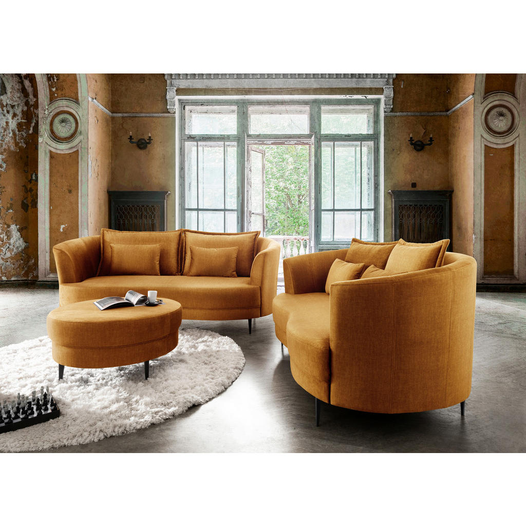Thumbnail - Livetastic 2-Sitzer-Sofa, Gelb, Textil, Uni, Füllung: Schaumstoff, 179x85x101 cm, Made in EU, Typenauswahl, Hocker erhäl...