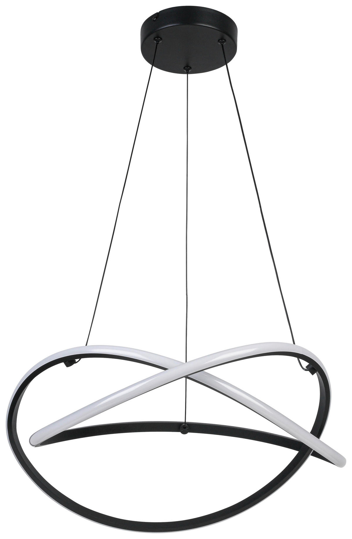 HÄNGELEUCHTE 47/120 cm  - Schwarz/Weiß, Trend, Kunststoff/Metall (47/120cm) - Collet's Monde